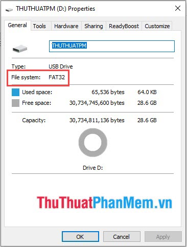 click-chuot-phai-vao-usb-va-chon-properties